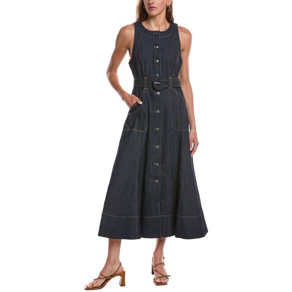 Cinq À Sept Womens  Cezanne Midi Dress, Blue